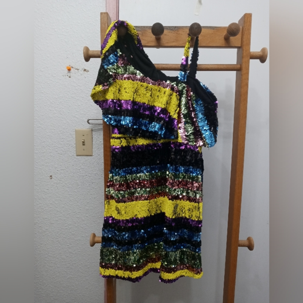 Rare Editions Girls Sequined Dress Size 12 (Used)